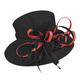 Caprilite Black and Red Large Queen Brim Hat Occasion Hatinator Fascinator Weddings Formal