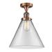 Innovations Lighting Bruno Marashlian Cone 12 Inch 1 Light Semi Flush Mount - 517-1CH-AC-G42-L-LED