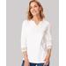 Blair Women's Lace Trim Pullover - White - S - Misses