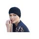 MASUMI Chemo Headwear for Women | Cotton Hat for Hair Loss| Chemo Cancer Cap for Alopecia | Chemotherapy Turban | Scarlet (Navy)