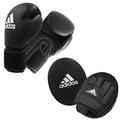 Adidas Boxing Gloves and Focus Mitts Set Adult Men Women Kids Fitness Training Workout Gym Pads 10oz 6oz Blue or Black, MMA, Kickboxing, Punching, speed, sparring