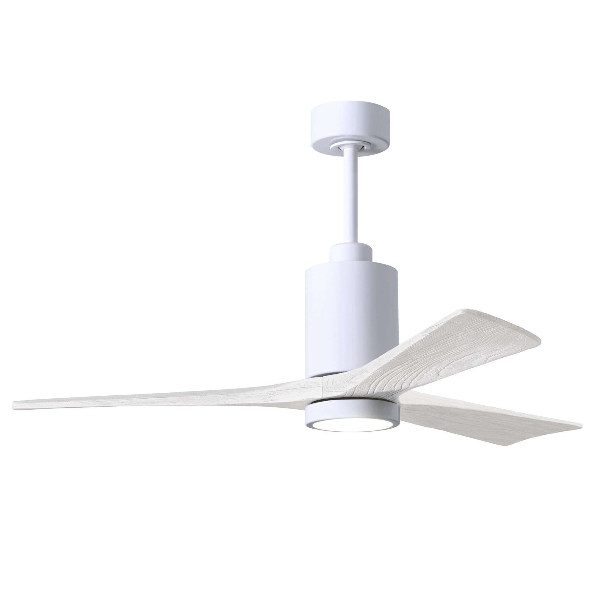 Matthews Fan Company Patricia 52 Inch Ceiling Fan with Light Kit - PA3-WH-MWH-52