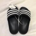 Adidas Shoes | Adidas Adilette Aqua Womens Nwt | Color: Black/White | Size: 5