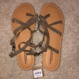 American Eagle Outfitters Shoes | American Eagle Strappy Sandals | Color: Brown/Tan | Size: 8