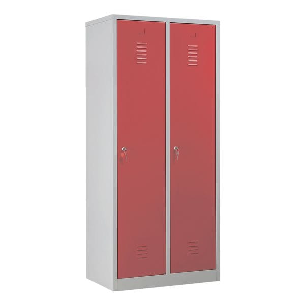 Gürkan Garderobenschrank 80 x 180 cm Zylinderschloss grau, 80x180x50 cm