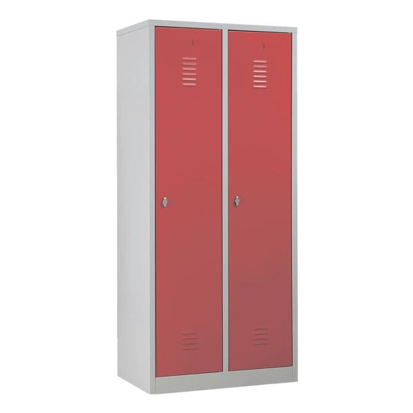 Gürkan Garderobenschrank 80 x 180 cm Vorhängeschloss grau, 80x180x50 cm