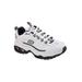 Wide Width Men's Energy - After Burn Sneakers by SKECHERS® by Skechers in White Navy (Size 9 1/2 W)