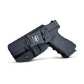 Glock 19 Holster IWB Kydex For Glock 19 19X Glock 23 Glock 25 Glock 32 Glock 45 (Gen 3 4 5) CZ P10C Gun Holsters Inside Waistband Carry Concealed Holster Glock Pistol Case (Black, Right Hand Draw)