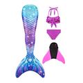 SPEEDEVE Mermaid Tail for Swimming Girls Cosplay Costume Swimmable Bikini with Monofin