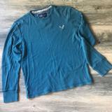 American Eagle Outfitters Sweaters | American Eagle Blue Thermal | Color: Blue | Size: L