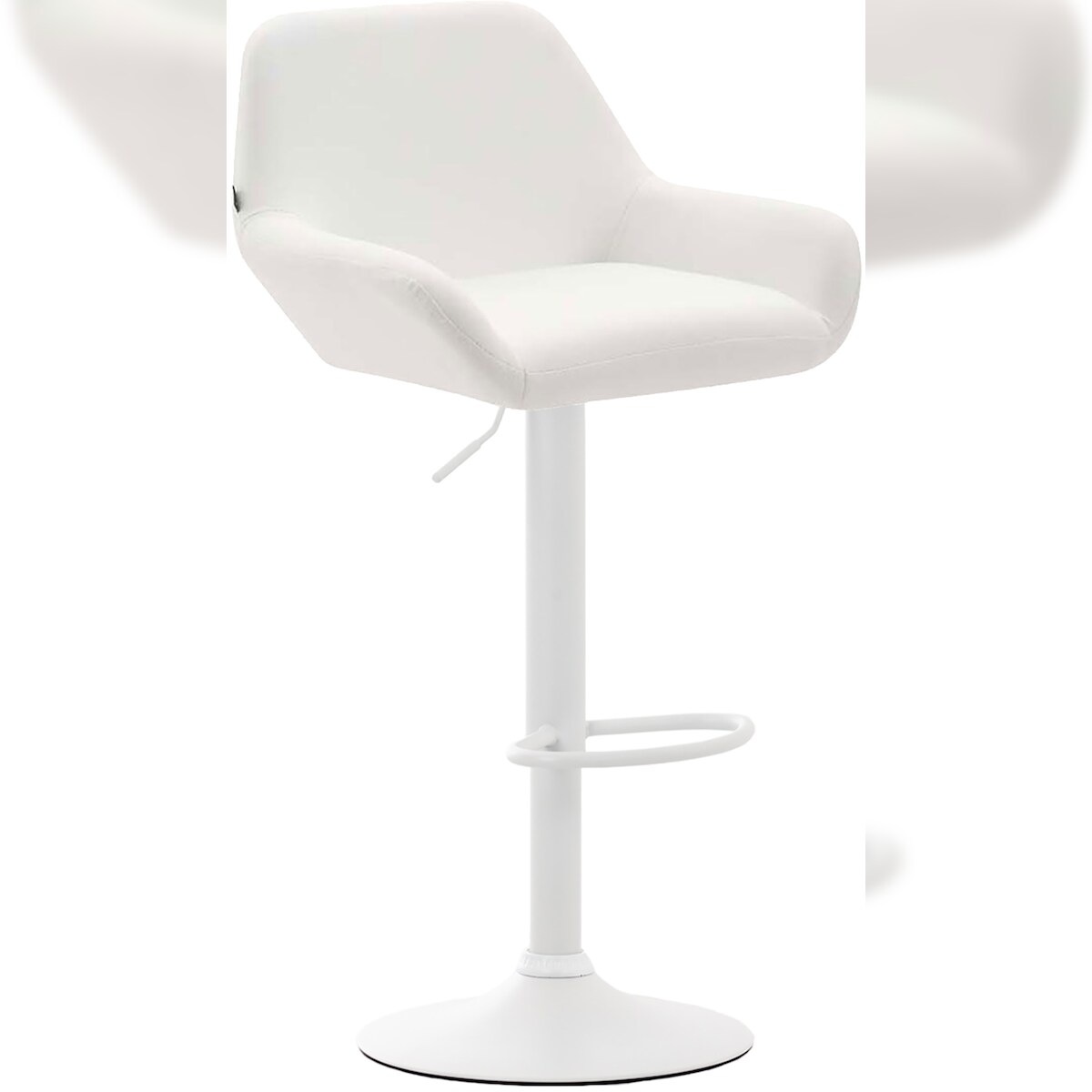 CLP Barhocker Braga Kunstleder weiß/weiß Image