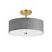 Dainolite Everly 14 Inch 3 Light Semi Flush Mount - 571-143SF-AGB-GRY