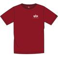 Alpha Industries Basic T Small Logo T-Shirt, white-red, Size M