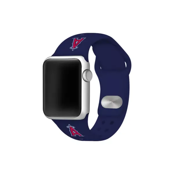 game-time®-mlb-los-angeles-angels-silicone-apple-watch-band,-navy-blue,-38-mm/