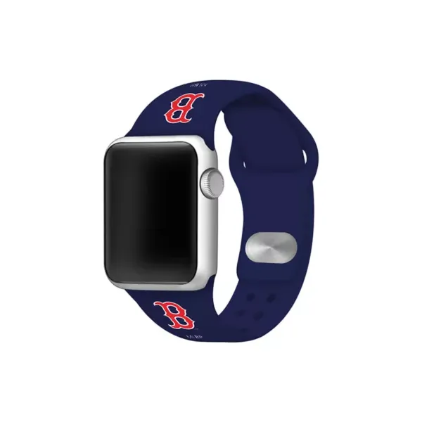 game-time®-mlb-boston-red-sox-silicone-apple-watch-band,-navy-blue,-38-mm/