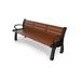 Frog Furnishings Heritage Recycled Plastic Park Outdoor Bench Plastic in Black | 30 H x 72 W x 22 D in | Wayfair PB 6BROBFHER