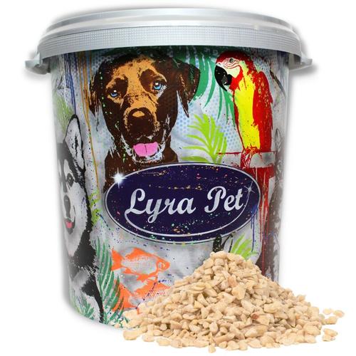 Lyra Pet – 10 kg ® Erdnusskerne weiß gehackt in 30 l Tonne