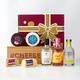 Three Gin & Four Cheese Gift Hamper. Ultimate Birthday Hampers for Women and Men. with A Range of Wonderfully Flavoured Gins and A Delicious Cheese Selection. The Chuckling Cheese Company.