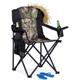Fauteuil de pêche, Chaise de camping pliante, Porte-boissons, Poche de rangement, 113 kg, noir-vert