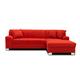 DOMO. Collection Capri Ecksofa | Eckcouch in L-Form mit Schlaffunktion, Polsterecke Schlafsofa, rot, 239x152x75 cm