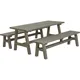 Kit banc et table, table, 2 bancs, brun gris, L x l x h table 1770 x 750 x 720 mm