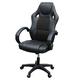 Gaming Chair, Racing Style Office High Back Ergonomic Conference Work Chair Reclining Computer PC Swivel Desk Chair with Lumbar Support&Adjustable Task Gas lift PU Leather (Black)