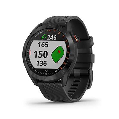 Garmin Approach S40, Stylish GPS Golf Smartwatch, Lightweight with Touchscreen Display, Black, 010-0