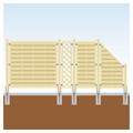 TraumGarten Sichtschutzzaun Rank Komplett-Set Holz, ohne Endelement, 1,2,Einbetonieren,keine