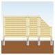 TraumGarten Sichtschutzzaun Basic Komplett-Set Holz, ohne Endelement, 1,149 cm,Aufschrauben