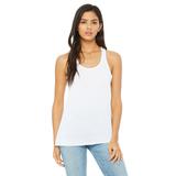 Bella + Canvas B8800 Women's Flowy Racerback Tank Top in White size XL 8800, BC8800