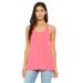 Bella + Canvas B8800 Women's Flowy Racerback Tank Top in Neon Pink size Small 8800, BC8800