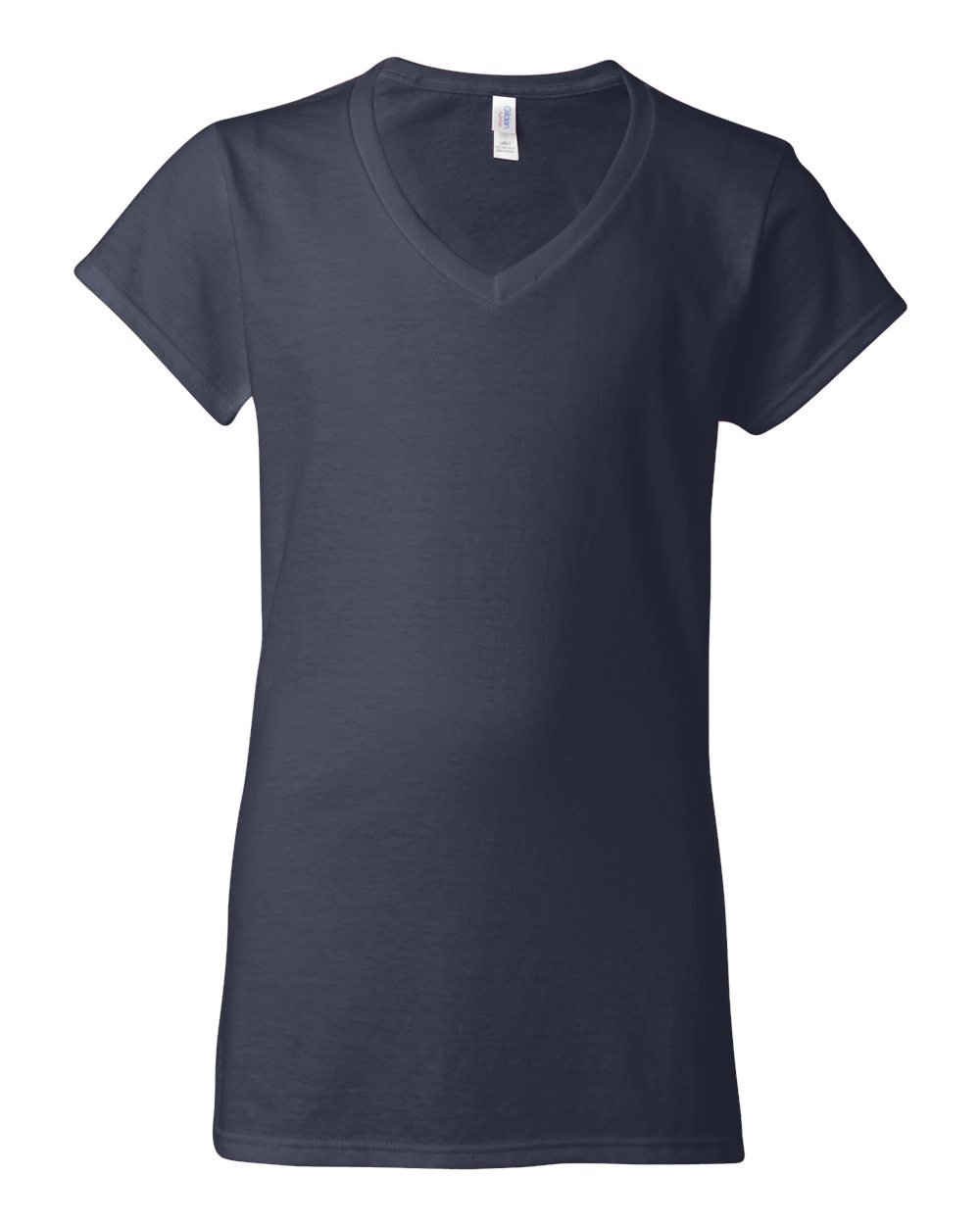 Gildan G64VL Softstyle Women's Fit V-Neck T-Shirt in Navy Blue size 2XL | Cotton G64V00L, 64V00L