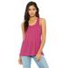 Bella + Canvas B8800 Women's Flowy Racerback Tank Top in Berry size XL 8800, BC8800