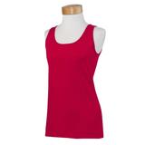 Gildan G642L Women's Softstyle Junior Fit Tank Top in Cherry Red size 2XL | Cotton G64200L, 64200L