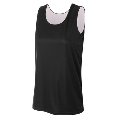 A4 NW2375 Athletic Women's Performance Jump Reversible Basketball Jersey T-Shirt in Black/White size Medium | Polyester A4NW2375