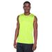 Team 365 TT11M Men's Zone Performance Muscle T-Shirt in Safety Yellow size XL | Polyester