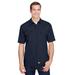 Dickies WS675 Men's FLEX Relaxed Fit Short-Sleeve Twill Work Shirt in Dark Navy Blue size Medium | Polyester Blend