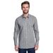 Artisan Collection by Reprime RP220 Men's Microcheck Gingham Long-Sleeve Cotton Shirt in Black/White size 2XL