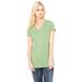 Bella + Canvas B6005 Women's Jersey Short-Sleeve V-Neck T-Shirt in Leaf size XL | Ringspun Cotton 6005