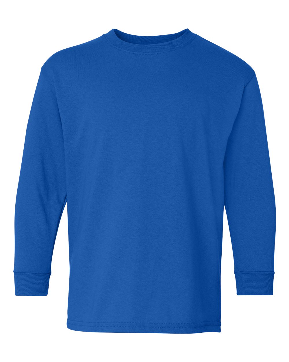 Gildan G540B Youth Heavy Cotton Long Sleeve T-Shirt in Royal Blue size XL 5400B, G5400B