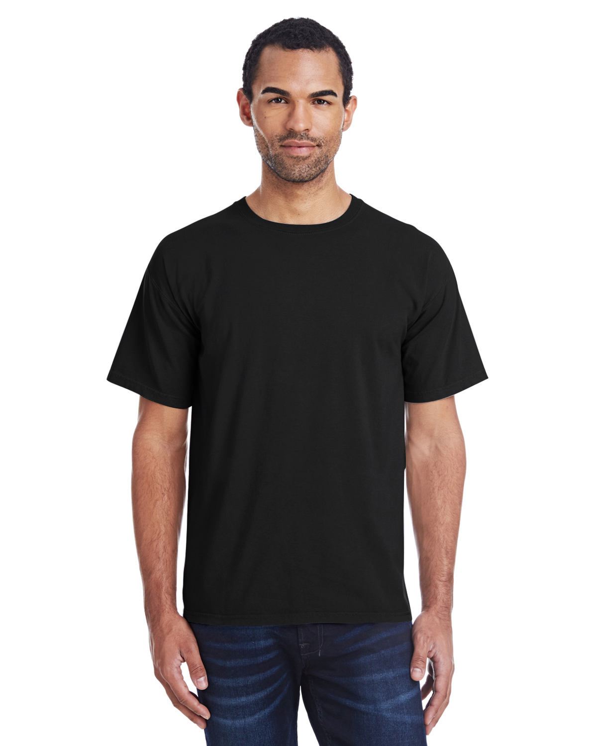 ComfortWash by Hanes GDH100 Men's Garment-Dyed T-Shirt in Black size 3XL | Cotton