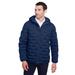 North End NE708 Men's Loft Puffer Jacket in Classic Navy Blue/Carbon size XL | Polyester