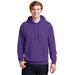 Hanes P170 Ecosmart 50/50 Pullover Hooded Sweatshirt in Purple size Small | Cotton Polyester