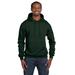 Champion S700 Adult 9 oz. Powerblend Pullover Hood T-Shirt in Dark Green size Small | Cotton Polyester