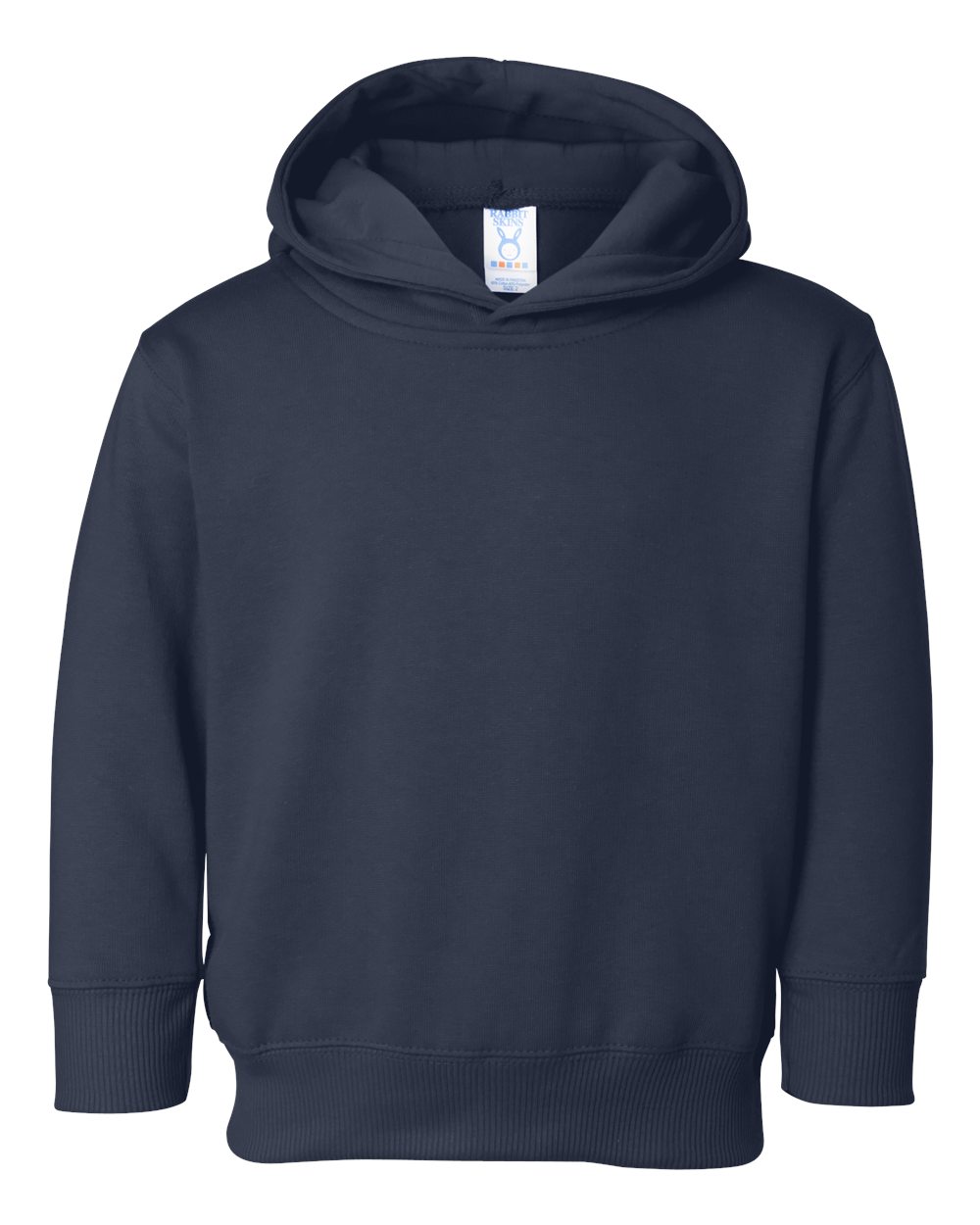 Rabbit Skins 3326 Toddler Pullover Fleece Hoodie in Navy Blue size 2 | Ringspun Cotton LA3326
