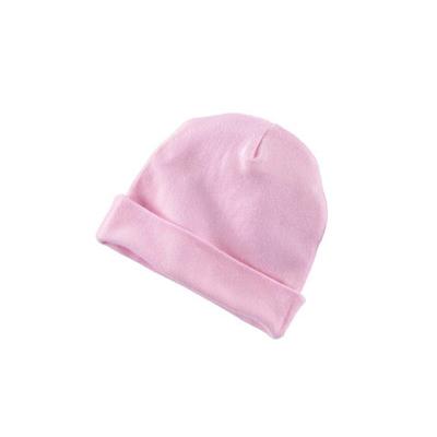 Rabbit Skins 4451 Infant Baby Rib Cap in Pink | Ringspun Cotton LA4451