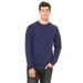 Bella + Canvas 3901 Sponge Fleece Crewneck Sweatshirt in Navy Blue Triblend size XS | Ringspun Cotton DG3901, BC3901, B3901