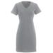 LAT 3522 Women's V-Neck Cover-Up T-Shirt in Heather size Small/Medium | Ringspun Cotton LA3522