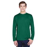 Team 365 TT11L Men's Zone Performance Long-Sleeve T-Shirt in Sport Forest Green size XL | Polyester