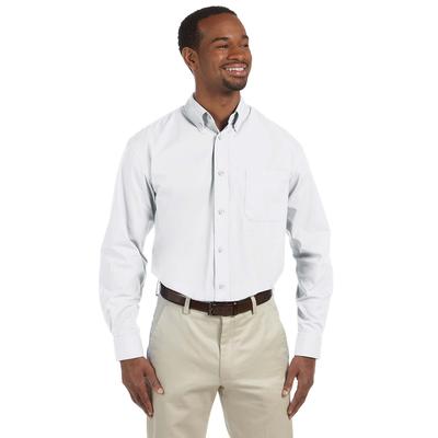 Harriton M510 Men's 3.1 oz. Essential Poplin in White size 4XL | Polyester Blend
